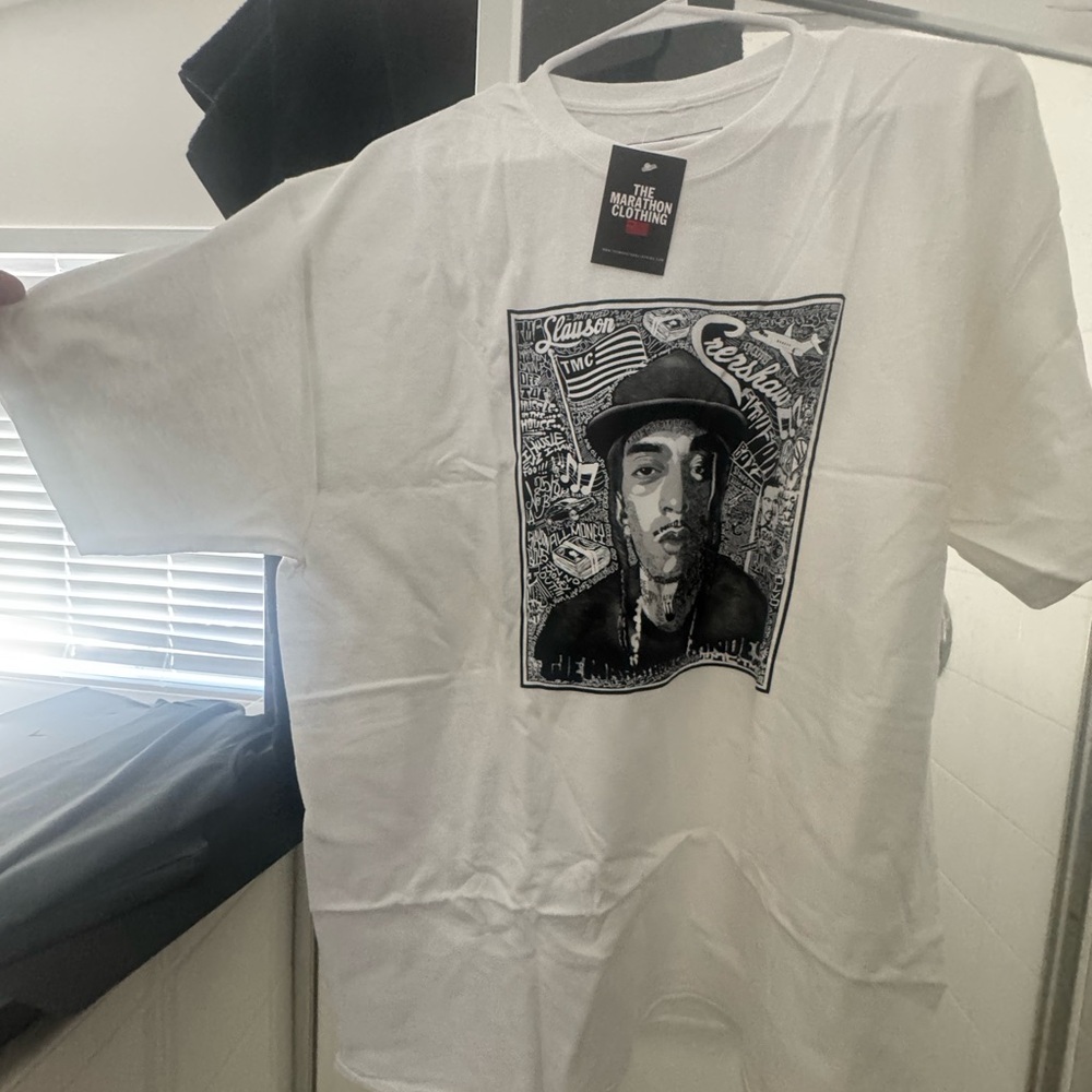 The Marathon Clothing White and Black Graphic Tee
